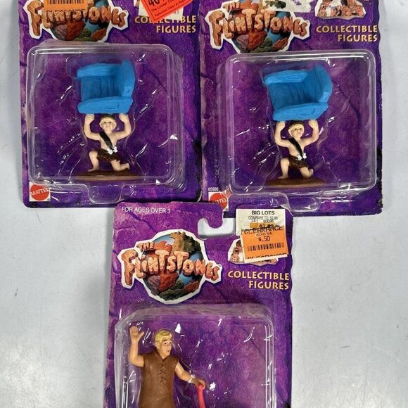 Lot Of 3 1993 Mattel | Flintstones The Movie | Action Figures | BamBam & Barney - Picture 1 of 5